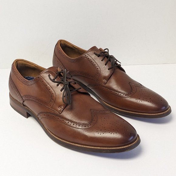 Florsheim Rucci Wingtip Oxford, Brown Leather, Men's 13 M